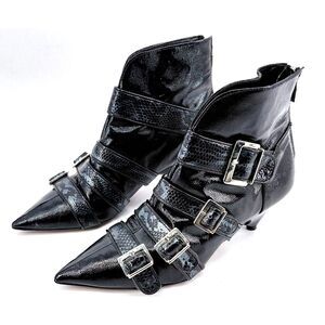 Zara Woman Multi-Strap Buckle Ankle Boots Size 36 / US 6 Goth Punk